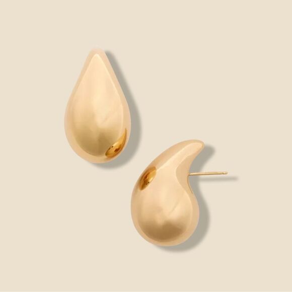 14k Real Gold Teardrop Earrings | Birthday Gift | Essential Fashion Jewelry | - Picture 11 of 11